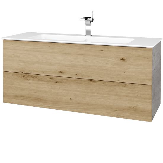 Umývadlová skrinka VARIANTE SZZ2 120 (umývadlo Pura)  - D01 Betón - D22 Karamel