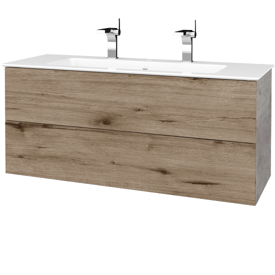 Umývadlová skrinka VARIANTE SZZ2 120 (umývadlo Pura)  - D01 Betón - D23 Herkules