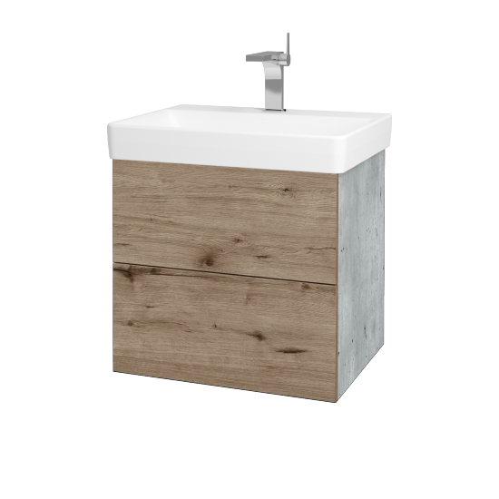 Umývadlová skrinka VARIANTE SZZ2 60 pre úmyvadlo Laufen Pro S - D01 Betón - D23 Herkules