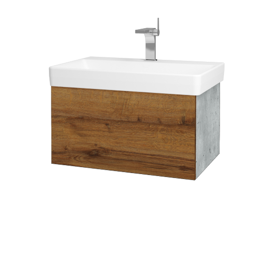 Umývadlová skrinka VARIANTE SZZ 70 pre úmyvadlo Laufen Pro S - D01 Betón - D27 Cognac
