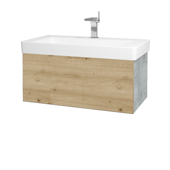 Umývadlová skrinka VARIANTE SZZ 85 pre úmyvadlo Laufen Pro S - D01 Betón - D22 Karamel