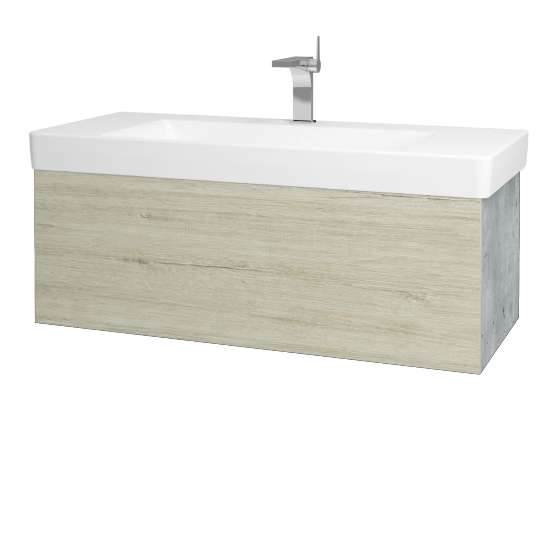 Umývadlová skrinka VARIANTE SZZ 105 pre úmyvadlo Laufen Pro S - D01 Betón - D05 Oregon