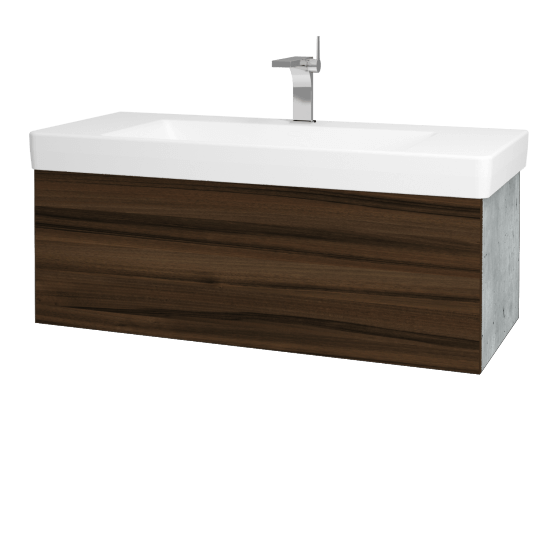 Umývadlová skrinka VARIANTE SZZ 105 pre úmyvadlo Laufen Pro S - D01 Betón - D06 Orech