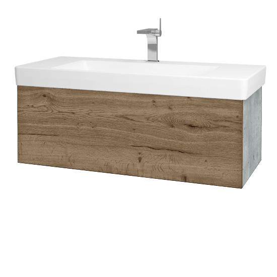 Umývadlová skrinka VARIANTE SZZ 105 pre úmyvadlo Laufen Pro S - D01 Betón - D21 Tobacco