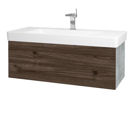 Umývadlová skrinka VARIANTE SZZ 105 pre úmyvadlo Laufen Pro S - D01 Betón - D25 Teak
