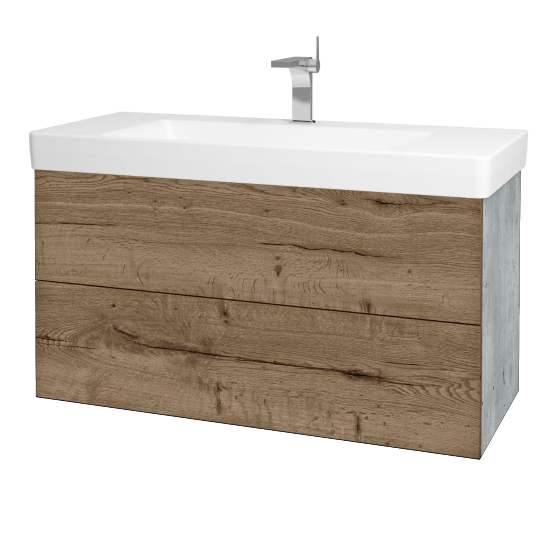 Umývadlová skrinka VARIANTE SZZ2 105 pre úmyvadlo Laufen Pro S - D01 Betón - D21 Tobacco