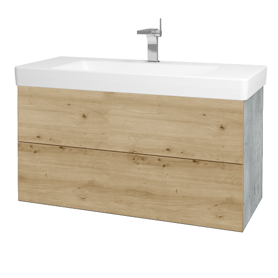 Umývadlová skrinka VARIANTE SZZ2 105 pre úmyvadlo Laufen Pro S - D01 Betón - D22 Karamel