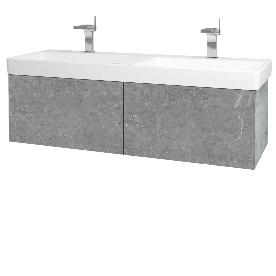 Umývadlová skrinka VARIANTE SZZ2 130 pre úmyvadlo Laufen Pro S - D01 Betón - D20 Galaxy