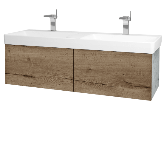 Umývadlová skrinka VARIANTE SZZ2 130 pre úmyvadlo Laufen Pro S - D01 Betón - D21 Tobacco