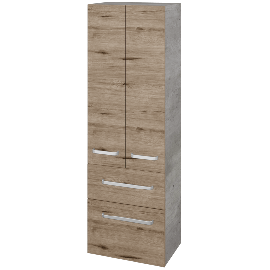 Vysoká skriňa DOS SVD2Z2 50  - D01 Betón - Úchytka T01 - D23 Herkules