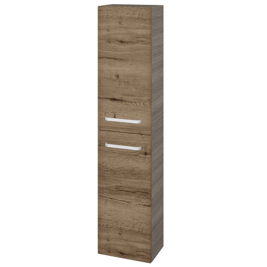 Vysoká skriňa DOS SV1D2 35  - D03 Cafe - Úchytka T01 - D21 Tobacco - Levé