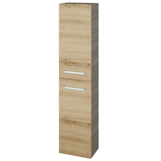 Vysoká skriňa DOS SV1D2 35  - D03 Cafe - Úchytka T01 - D22 Karamel - Levé