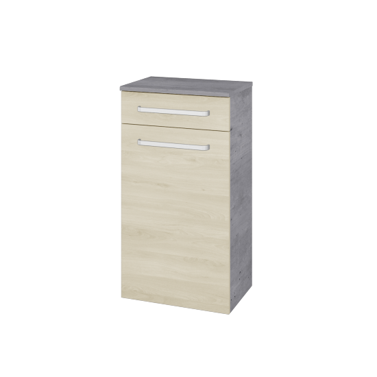 Nízka skrinka DOS SNDZ 50  - D01 Betón - Úchytka T01 - D24 Ohio - Levé