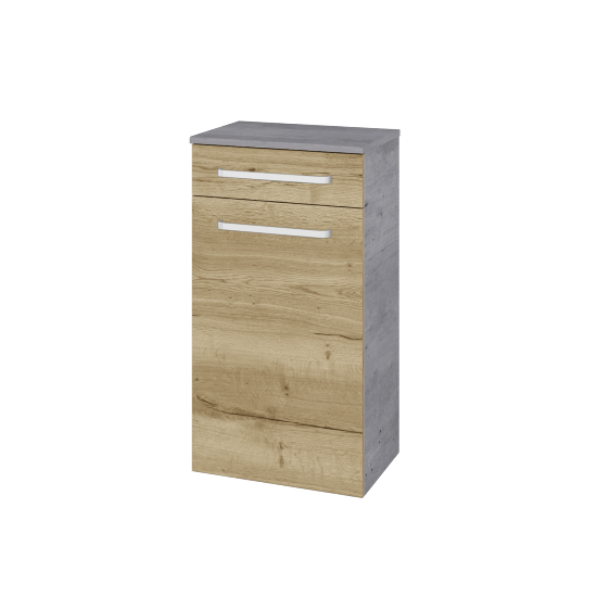 Nízka skrinka DOS SNDZ 50  - D01 Betón - Úchytka T01 - D26 Ontario - Levé