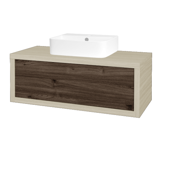 Umývadlová skrinka STORM SZZ 100 (umývadlo Joy 3)  - D04 Dub - D25 Teak
