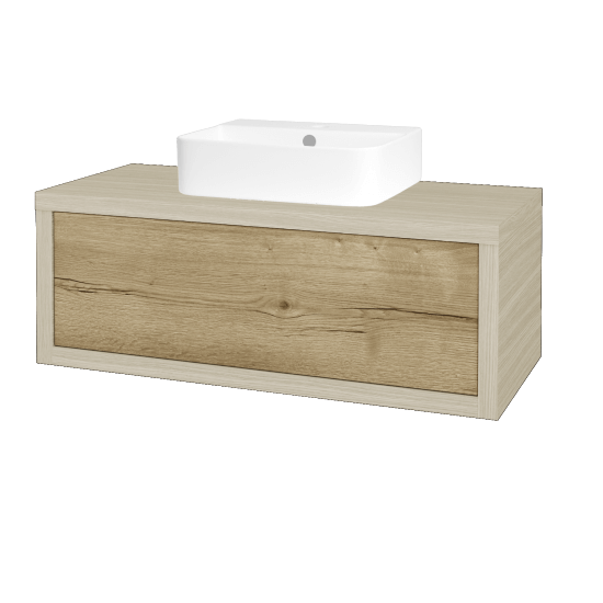 Umývadlová skrinka STORM SZZ 100 (umývadlo Joy 3)  - D04 Dub - D26 Ontario