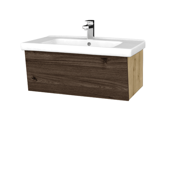 Umývadlová skrinka INVENCE SZZ 80 (umývadlo Harmonia)  - D09 Arlington - D25 Teak