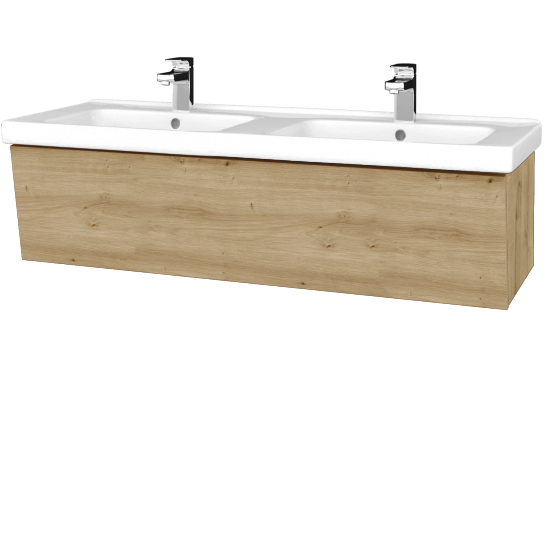 Umývadlová skrinka INVENCE SZZ 125 (dvojumývadlo Harmonia)  - D09 Arlington - D22 Karamel