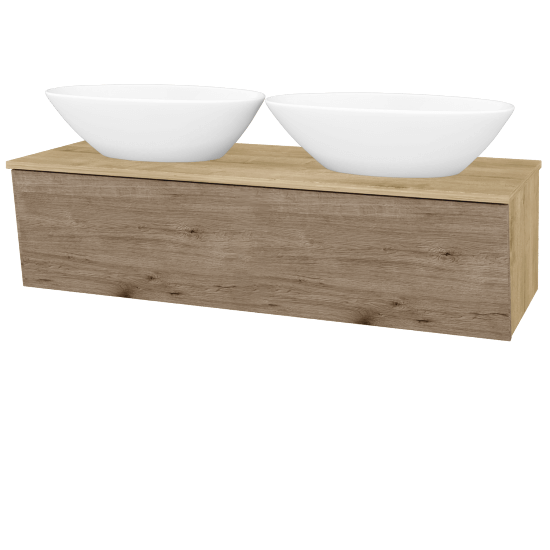 Umývadlová skrinka INVENCE SZZ 125 (2 umývadlá Triumph)  - D09 Arlington - D23 Herkules - Nie