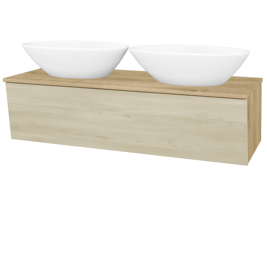 Umývadlová skrinka INVENCE SZZ 125 (2 umývadlá Triumph)  - D09 Arlington - D24 Ohio - Nie