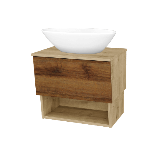 Umývadlová skrinka INVENCE SZZO 65 (umývadlo Triumph)  - D09 Arlington - D27 Cognac - Nie