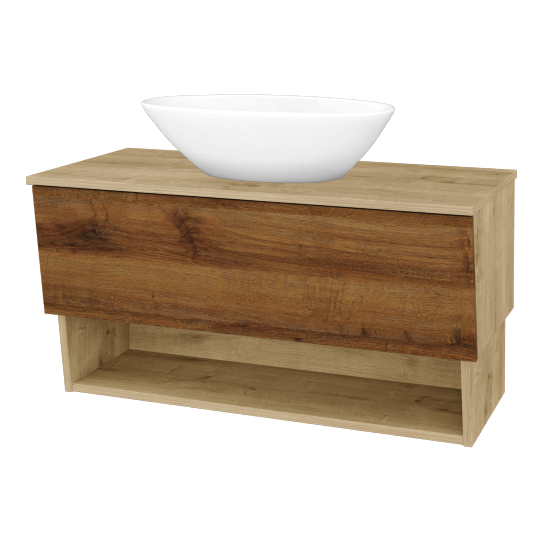 Umývadlová skrinka INVENCE SZZO 100 (umývadlo Triumph)  - D09 Arlington - D27 Cognac - Nie