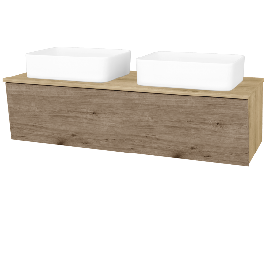 Umývadlová skrinka INVENCE SZZ 125 (2 umývadlá Joy)  - D09 Arlington - D23 Herkules - Nie