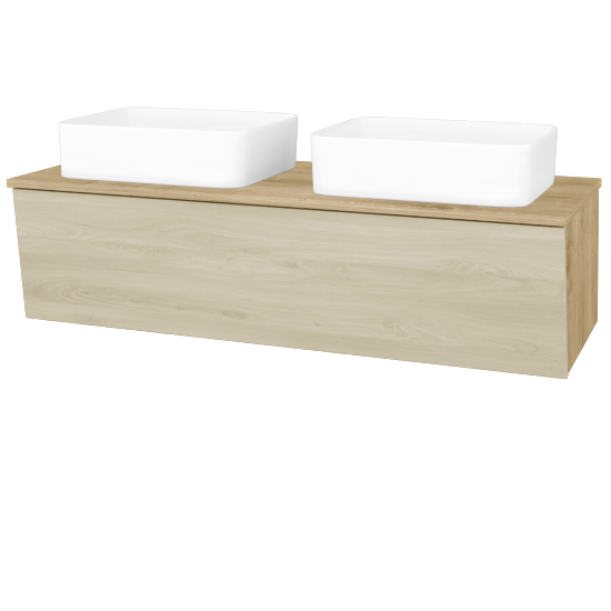 Umývadlová skrinka INVENCE SZZ 125 (2 umývadlá Joy)  - D09 Arlington - D24 Ohio - Nie