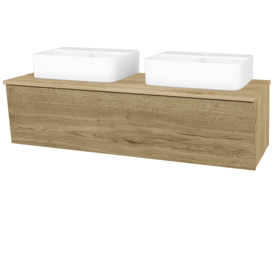 Umývadlová skrinka INVENCE SZZ 125 (2 umývadlá Joy 3)  - D09 Arlington - D26 Ontario - Nie