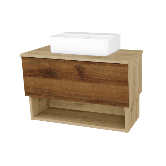 Umývadlová skrinka INVENCE SZZO 80 (umývadlo Joy 3)  - D09 Arlington - D27 Cognac - Nie