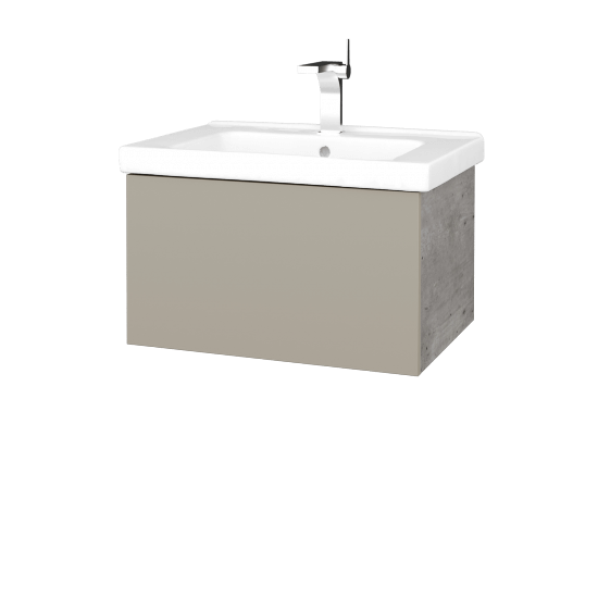 Umývadlová skrinka VARIANTE SZZ 65 (umývadlo Harmonia)  - D01 Betón - L04 Béžová vysoký lesk