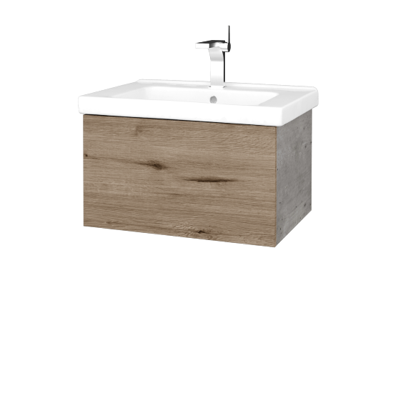 Umývadlová skrinka VARIANTE SZZ 65 (umývadlo Harmonia)  - D01 Betón - D23 Herkules