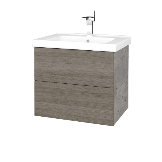 Umývadlová skrinka VARIANTE SZZ2 65 (umývadlo Harmonia)  - D01 Betón - D03 Cafe