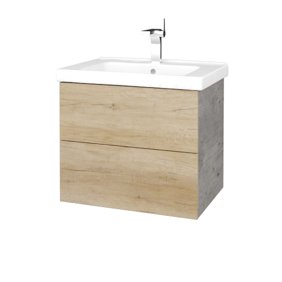 Umývadlová skrinka VARIANTE SZZ2 65 (umývadlo Harmonia)  - D01 Betón - D15 Nebraska