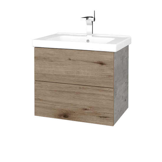 Umývadlová skrinka VARIANTE SZZ2 65 (umývadlo Harmonia)  - D01 Betón - D23 Herkules