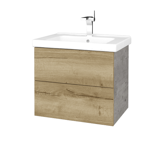 Umývadlová skrinka VARIANTE SZZ2 65 (umývadlo Harmonia)  - D01 Betón - D26 Ontario