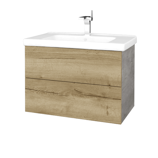 Umývadlová skrinka VARIANTE SZZ2 80 (umývadlo Harmonia)  - D01 Betón - D26 Ontario