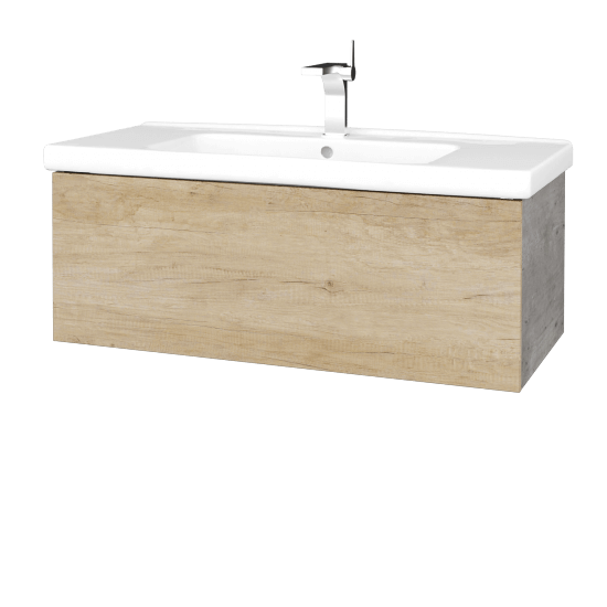 Umývadlová skrinka VARIANTE SZZ 100 (umývadlo Harmonia)  - D01 Betón - D15 Nebraska