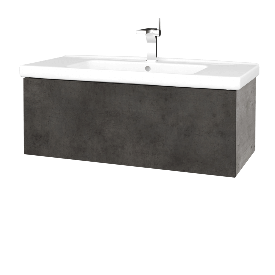Umývadlová skrinka VARIANTE SZZ 100 (umývadlo Harmonia)  - D01 Betón - D16 Tmavý betón