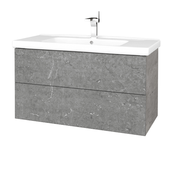 Umývadlová skrinka VARIANTE SZZ2 100 (umývadlo Harmonia)  - D01 Betón - D20 Galaxy