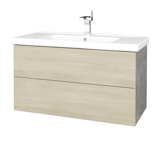 Umývadlová skrinka VARIANTE SZZ2 100 (umývadlo Harmonia)  - D01 Betón - D24 Ohio