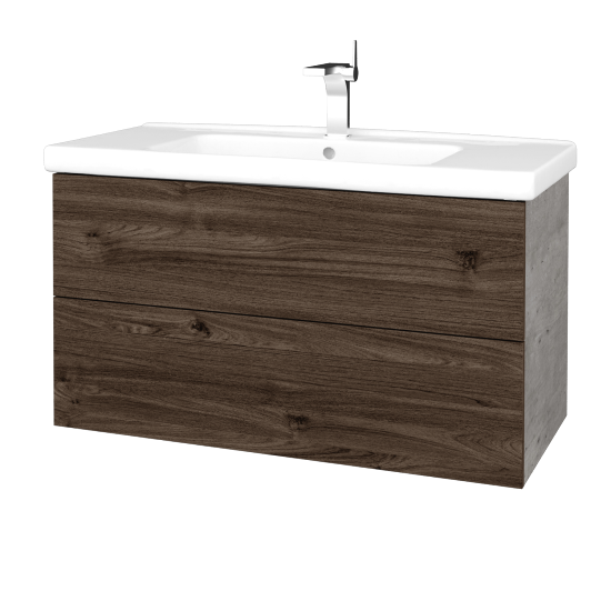 Umývadlová skrinka VARIANTE SZZ2 100 (umývadlo Harmonia)  - D01 Betón - D25 Teak