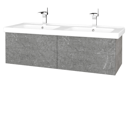 Umývadlová skrinka VARIANTE SZZ2 125 (umývadlo Harmonia)  - D01 Betón - D20 Galaxy