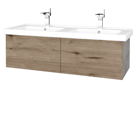 Umývadlová skrinka VARIANTE SZZ2 125 (umývadlo Harmonia)  - D01 Betón - D23 Herkules