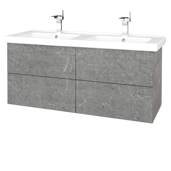 Umývadlová skrinka VARIANTE SZZ4 125 (umývadlo Harmonia)  - D01 Betón - D20 Galaxy