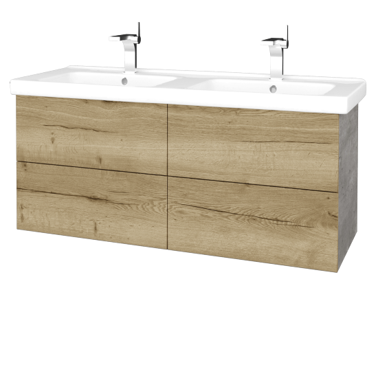 Umývadlová skrinka VARIANTE SZZ4 125 (umývadlo Harmonia)  - D01 Betón - D26 Ontario