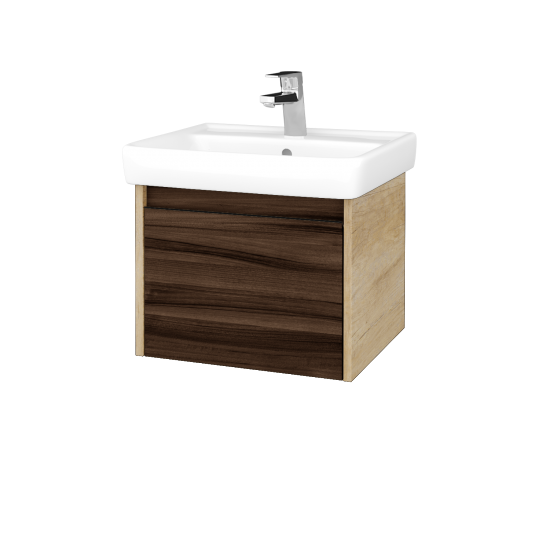 Kúpeľňová skrinka BONO SZZ 55 (umývadlo Q)  - D15 Nebraska - D06 Orech