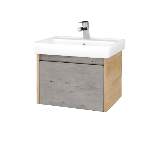 Kúpeľňová skrinka BONO SZZ 60 (umývadlo Q)  - D15 Nebraska - D01 Betón