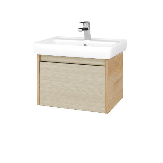 Kúpeľňová skrinka BONO SZZ 60 (umývadlo Q)  - D15 Nebraska - D04 Dub