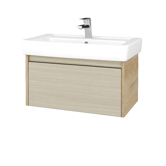 Kúpeľňová skrinka BONO SZZ 80 (umývadlo Q)  - D15 Nebraska - D04 Dub